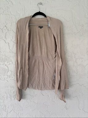 Express Open-Front Cardigan in Nude Blush